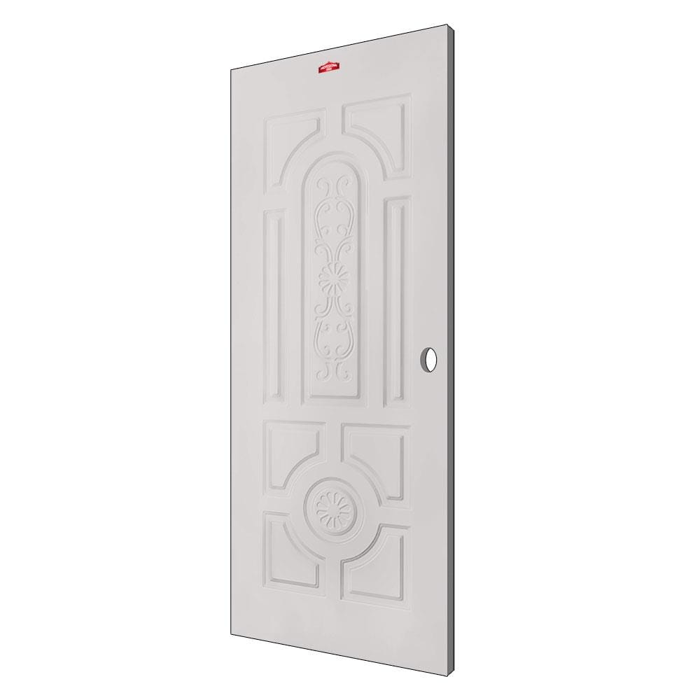 ประตูภายนอกเหล็ก เจาะลูกบิด PROFESSIONAL DOOR H1C 79.2x199.4 ซม. สีครีม