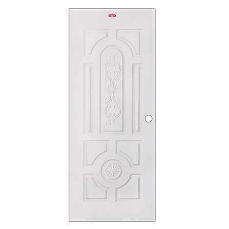 ประตูภายนอกเหล็ก เจาะลูกบิด PROFESSIONAL DOOR H1C 79.2x199.4 ซม. สีครีม
