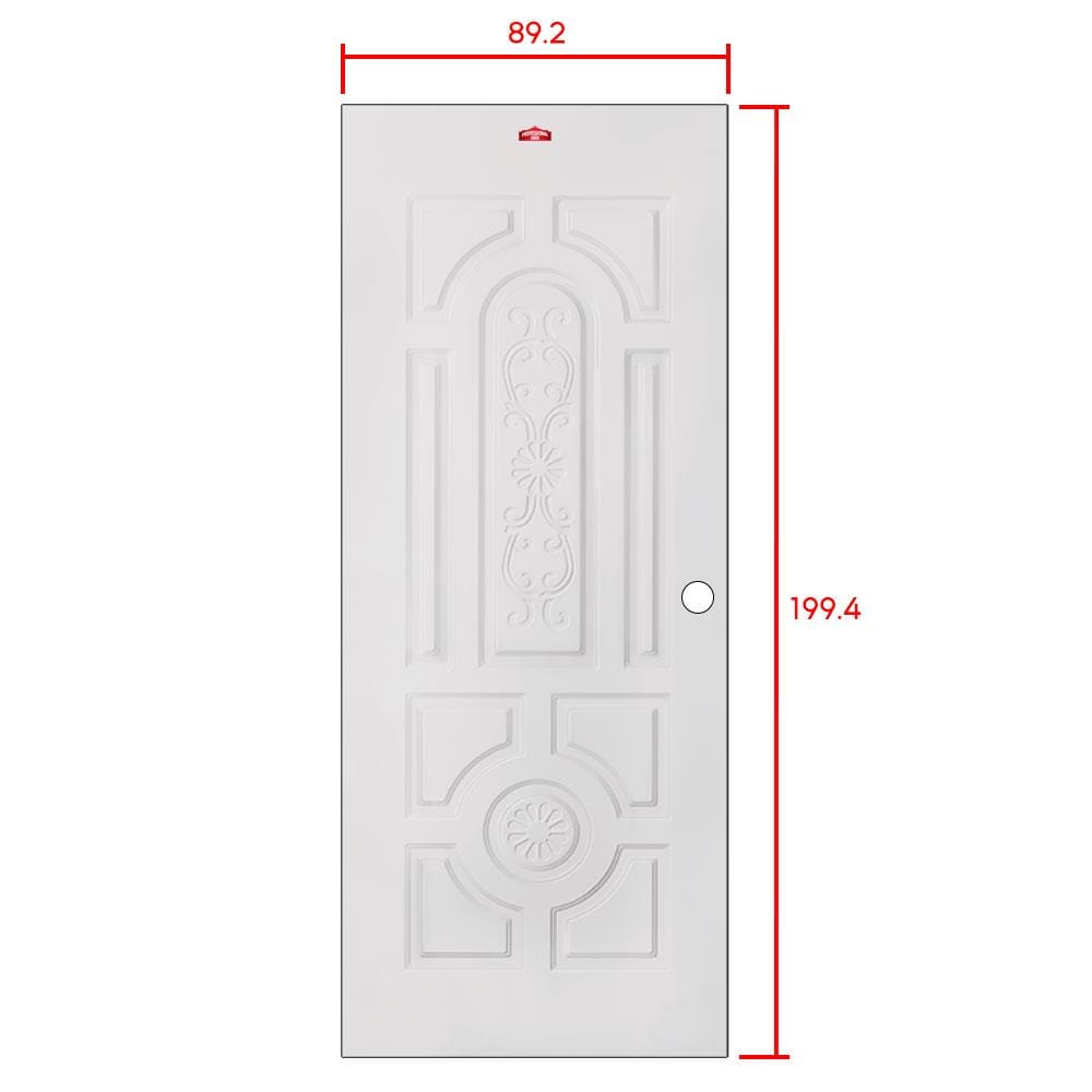 ประตูภายนอกเหล็ก เจาะลูกบิด PROFESSIONAL DOOR H2C 89.2x199.4 ซม. สีครีม