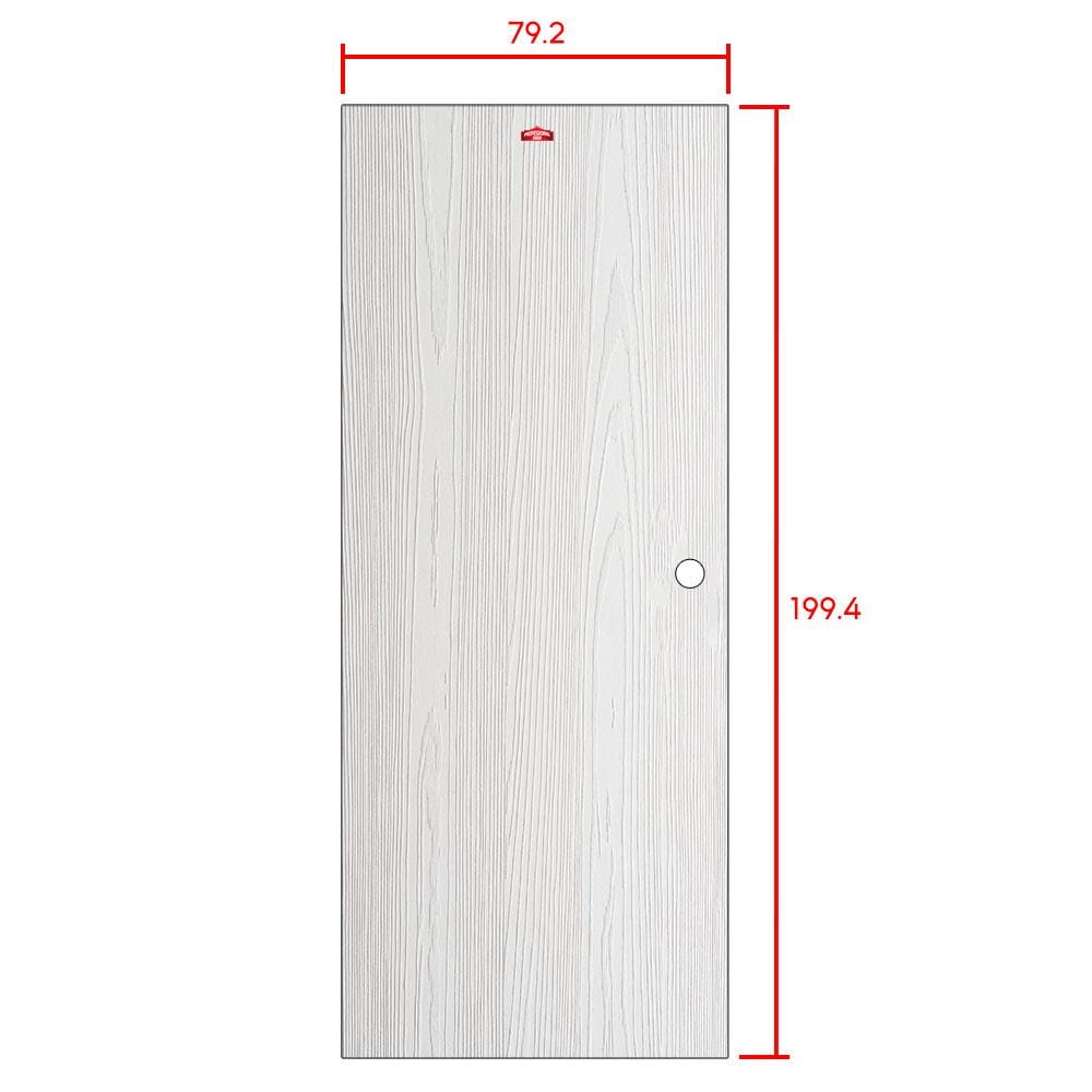 ประตูภายนอกเหล็ก เจาะลูกบิด PROFESSIONAL DOOR WD1W 79.2x199.4 ซม. สีขาวเม็ดทราย