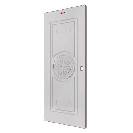 ประตูภายนอกเหล็ก เจาะลูกบิด PROFESSIONAL DOOR I2C 89.2x199.4 ซม. สีครีม_1