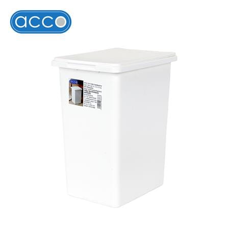 ถังขยะเหลี่ยมฝาเปิด-ปิด ACCO 7 ลิตร สีขาว_0