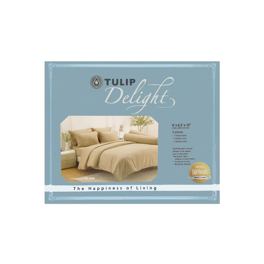 ชุดผ้าปูที่นอน 6 ฟุต (ชุด 5 ชิ้น) TULIP DELIGHT 60056-DL590