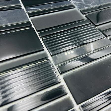 โมเสคแก้ว 30x30 ซม. GLASCERA STONE BLACK_1