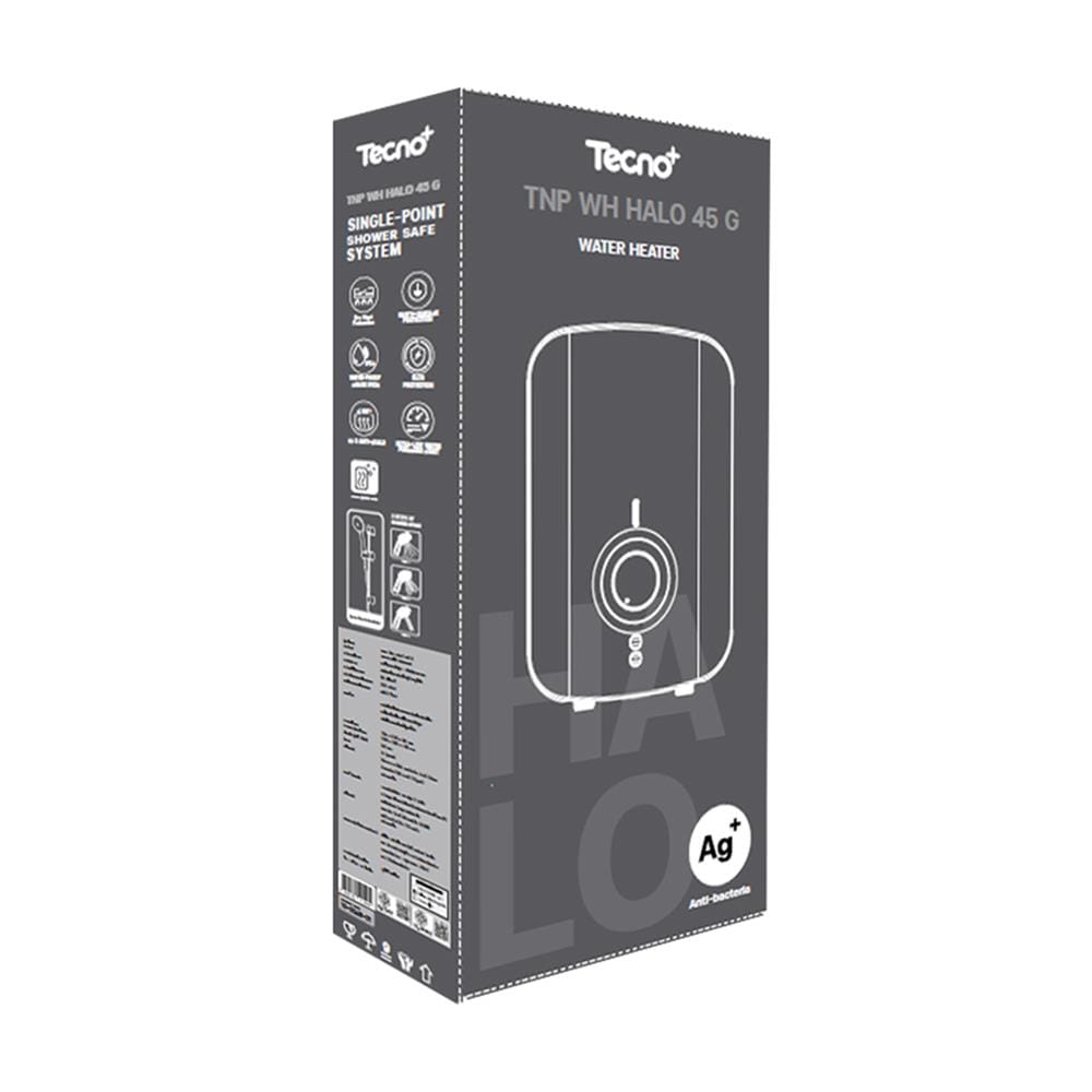 เครื่องทำน้ำอุ่น TECNOPLUS HALO 4500 วัตต์ สีดำ