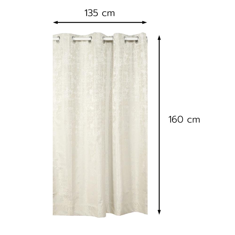 ผ้าม่าน EYELET HOME LIVING STYLE CRUSTAL UV 135X160 ซม. สีครีม