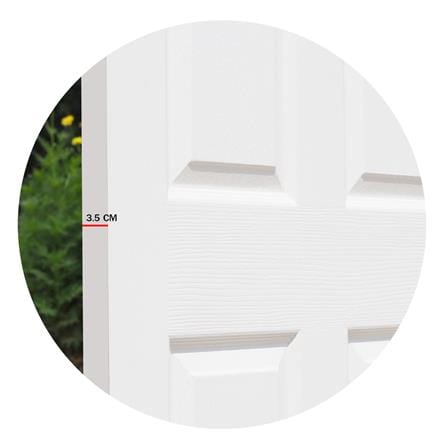ประตูภายใน HDF ไม่เจาะลูกบิด METRO COMO 401 กัลปพฤกษ์ 90x200 ซม. สีรองพื้น_4
