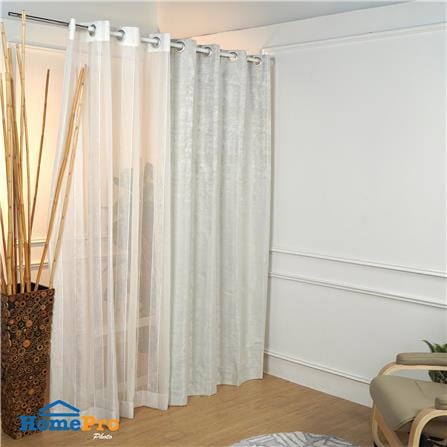 ผ้าม่าน EYELET HOME LIVING STYLE CRUSTAL UV 135x220 ซม. สีครีม_5