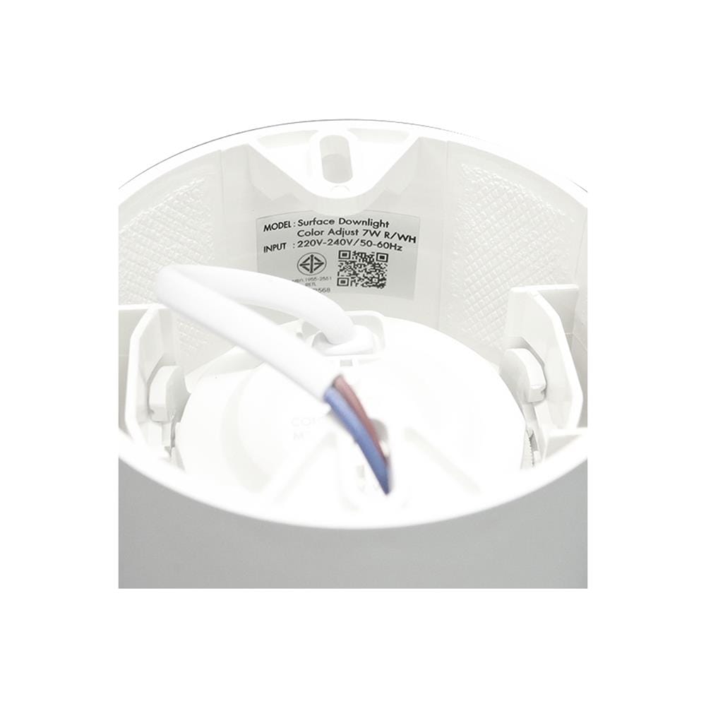 ดาวน์ไลท์ LED RACER ADJUST 4 นิ้ว 7 วัตต์ DAYLIGHT/COOL WHITE/WARM WHITE สีขาว