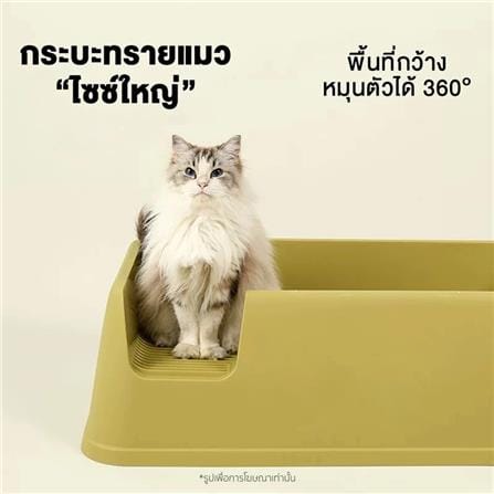 ห้องน้ำสำหรับแมว MOMOVIDA CC-1 W25.3XD72XH42.7 ซม. สีเบจ_5