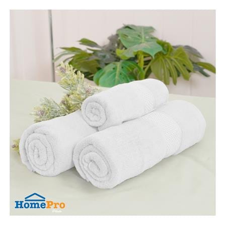 ผ้าขนหนู HOME LIVING STYLE GRACIAS 27x54 นิ้ว สี WHITE_5