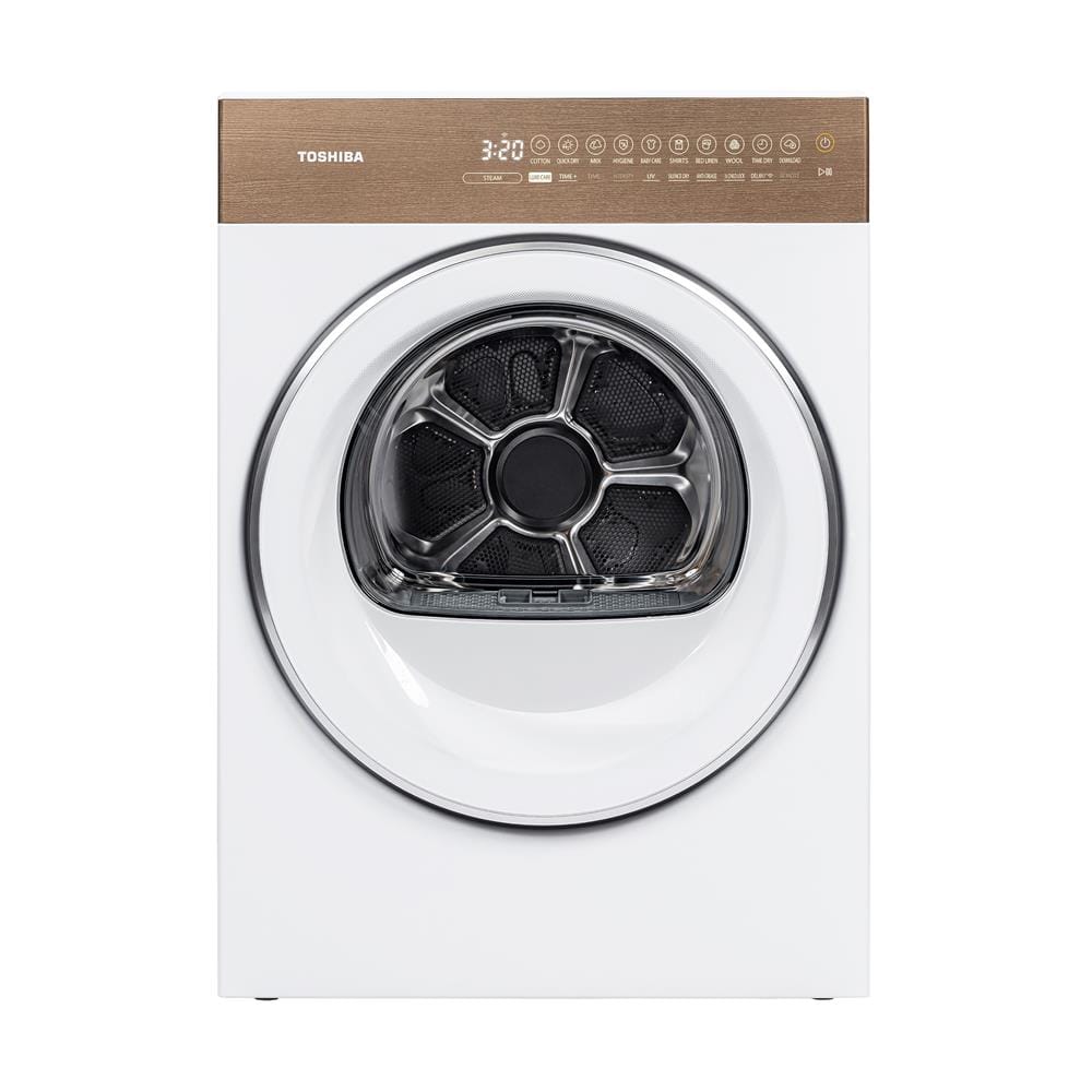 เครื่องอบผ้าฝาหน้า TOSHIBA TD-T37BS90HWT(WT) 8 กก. HEAT PUMP สีขาว