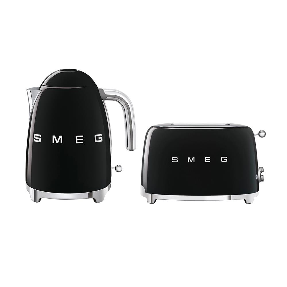 ชุดเซ็ตกาต้มน้ำและเครื่องปิ้งขนมปัง SMEG KLF03BLEU+TSF01BLEU สีดำ