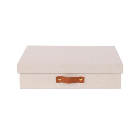 กล่องผ้า 1 ชั้น STACKO COZY 33x25.5x8.5 ซม. สีเบจ_1