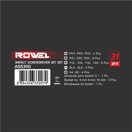 ชุดดอกไขควงและดอกสว่าน ROWEL ASS310 (31 ชิ้น)_3