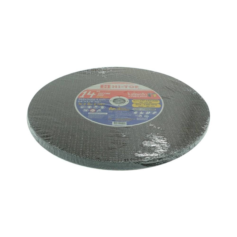 ใบตัดเหล็ก-สเตนเลส HI-TOP CD-1413B 14 นิ้ว x 3.0 มม. สีดำ