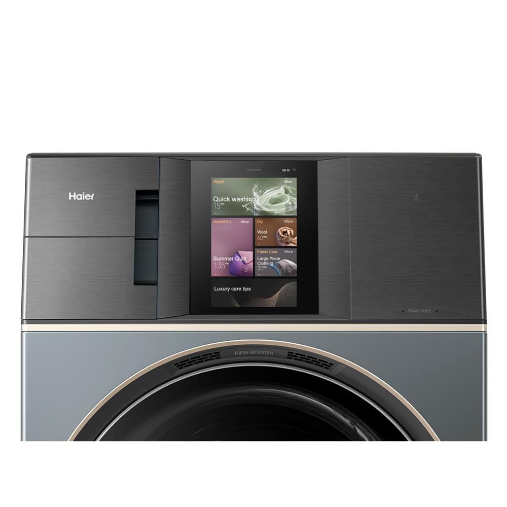 เครื่องซักอบผ้าฝาหน้า HAIER HWD210-BD12LGNU1 21/14 กก. 1200RPM อินเวอร์เตอร์ สีเขียวซีลอน