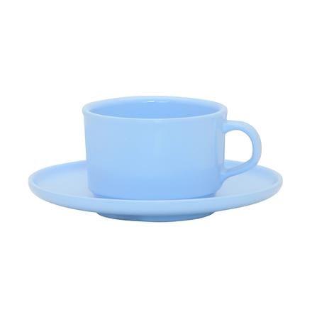 ถ้วยกาแฟและจานรองเมลามีน 300 มล. VANDA CLASSIC สีฟ้า_0