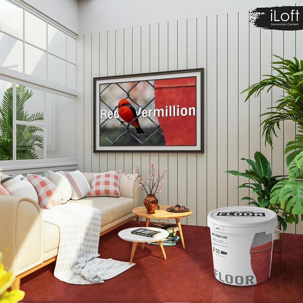 สีเท็กเจอร์ ILOFT HYBRID FLOOR สีแดงเข้ม 12 กก.
