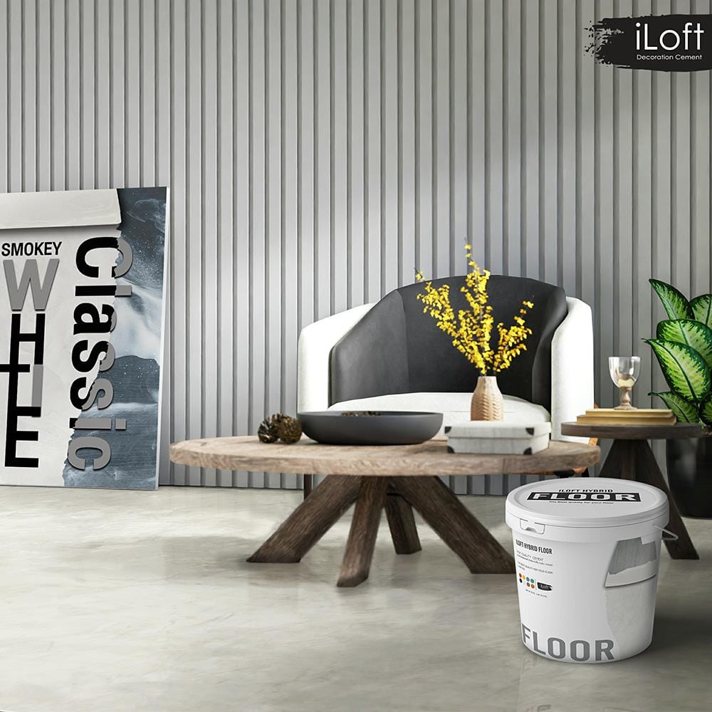 สีเท็กเจอร์ ILOFT HYBRID FLOOR สีขาวควันบุหรี่ 12 กก.
