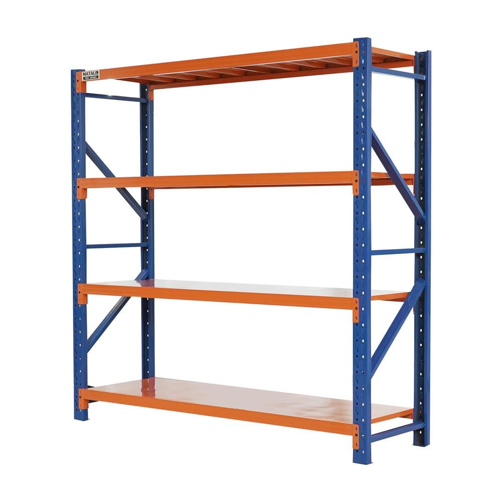 ชั้นเหล็ก 4 ชั้น MATALL PRO 200x200x60 ซม. สีส้ม/น้ำเงิน