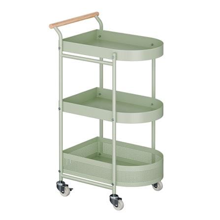 ชั้นวางของ 3 ชั้น มีล้อ STACKO DORU 48x35x81.5 ซม. สีเขียว_0