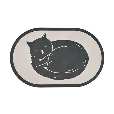 พรมพียู HOME LIVING STYLE CATNAP 45x70 ซม. สีดำ_0