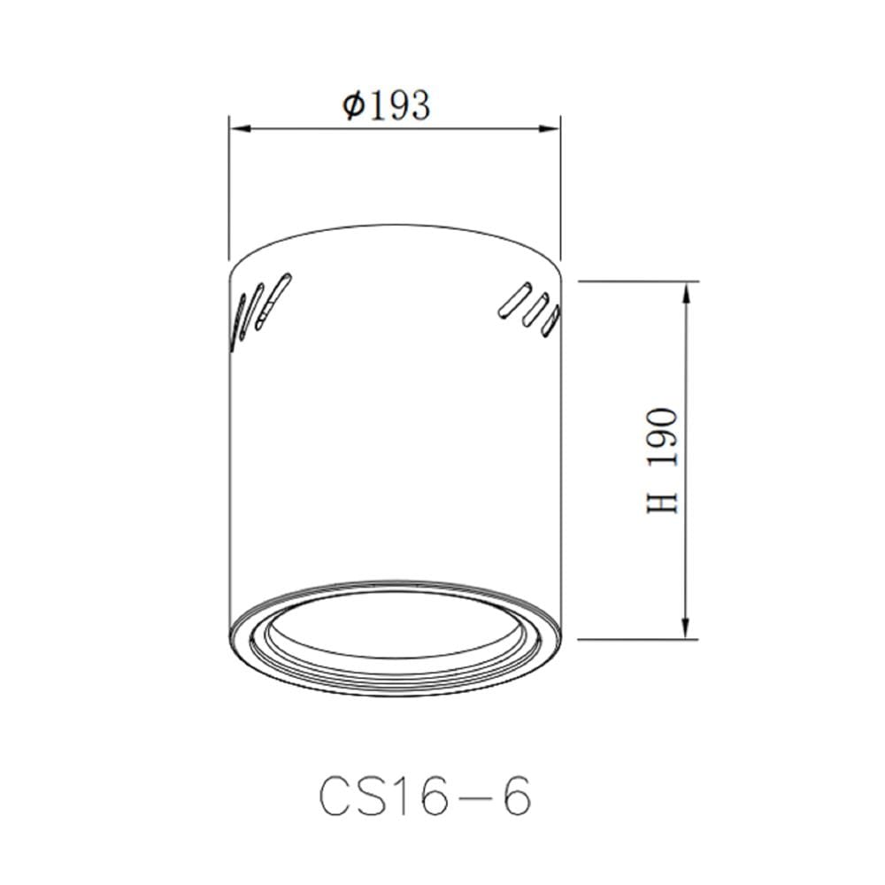 ดาวน์ไลท์ CARINI CS16-6 6 นิ้ว สีขาว กลม