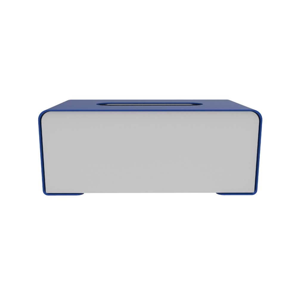 กล่องทิชชู่เหล็กแบบแผ่น SPACEMAKER สีน้ำเงิน