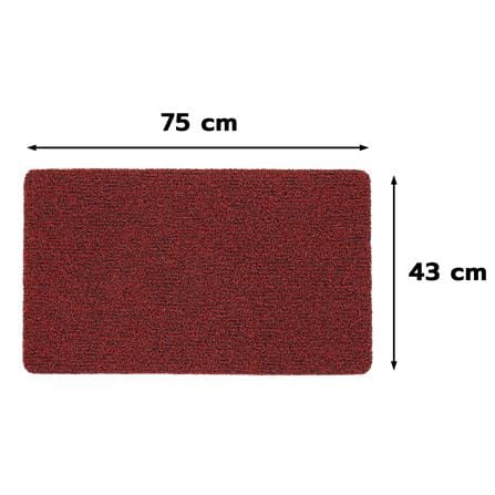 พรมเช็ดเท้าดักฝุ่น HOME LIVING STYLE MATTY 43X75 ซม. สีแดง/ดำ_8