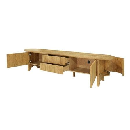 ตู้วางทีวี SB FURNITURE WASIAN 19235660 240 ซม. สีโอ๊ค_2