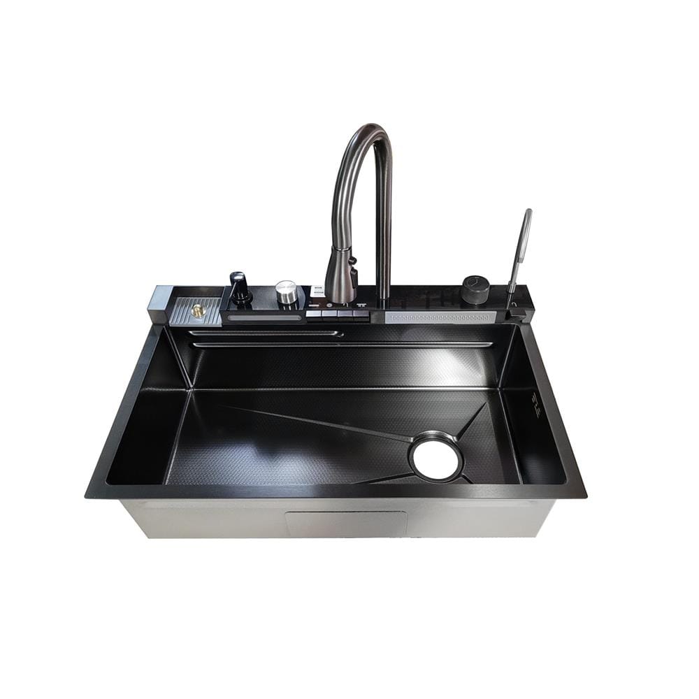 ซิงค์ฝัง 1 หลุม S-FLO NL0006 8046 SM01S-B สีดำ