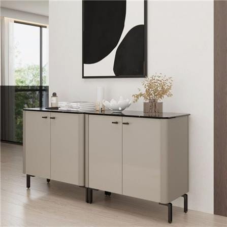 ตู้เตี้ยบานเปิด SB FURNITURE BLESS 19237116 80 ซม. สีเบจ_3