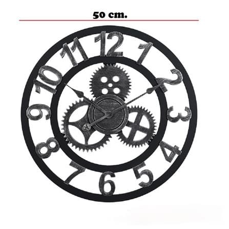 นาฬิกาแขวน INTERY C1038C012_12 19.68 นิ้ว สีเงิน/ดำ_5