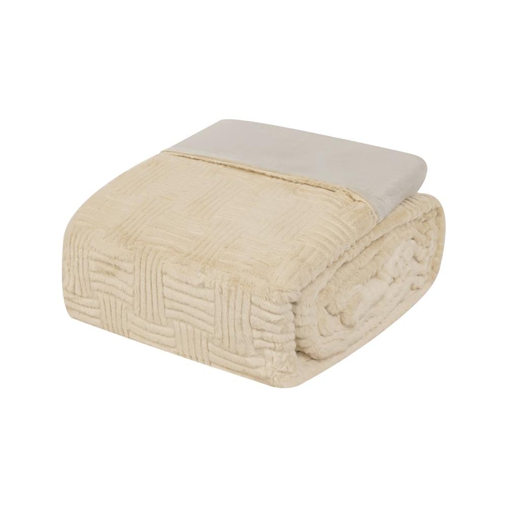 ผ้าห่ม BENETTA ROSALYNN 70x90 นิ้ว สี BEIGE_1