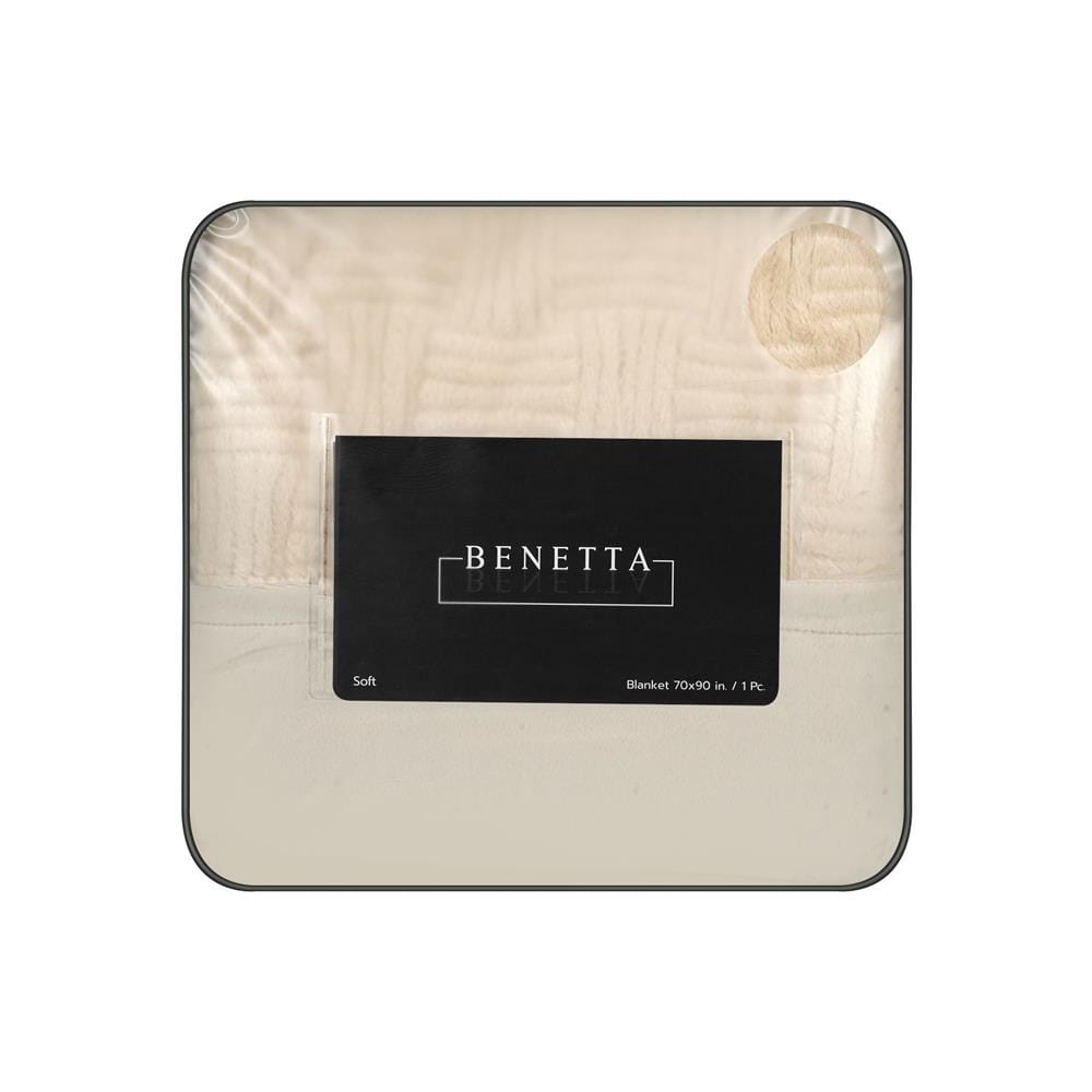 ผ้าห่ม BENETTA ROSALYNN 70x90 นิ้ว สี BEIGE