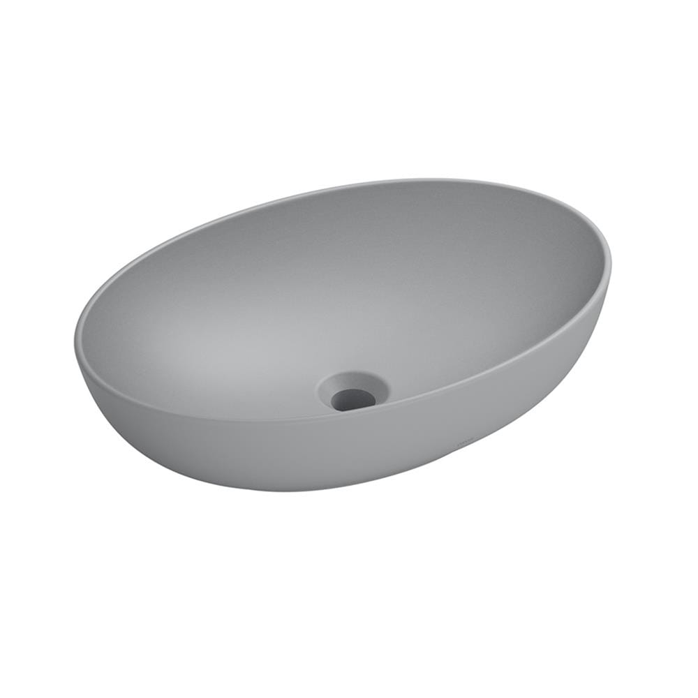 อ่างล้างหน้าวางบนเคาน์เตอร์ TOTO LW1705-MGR สีเทา