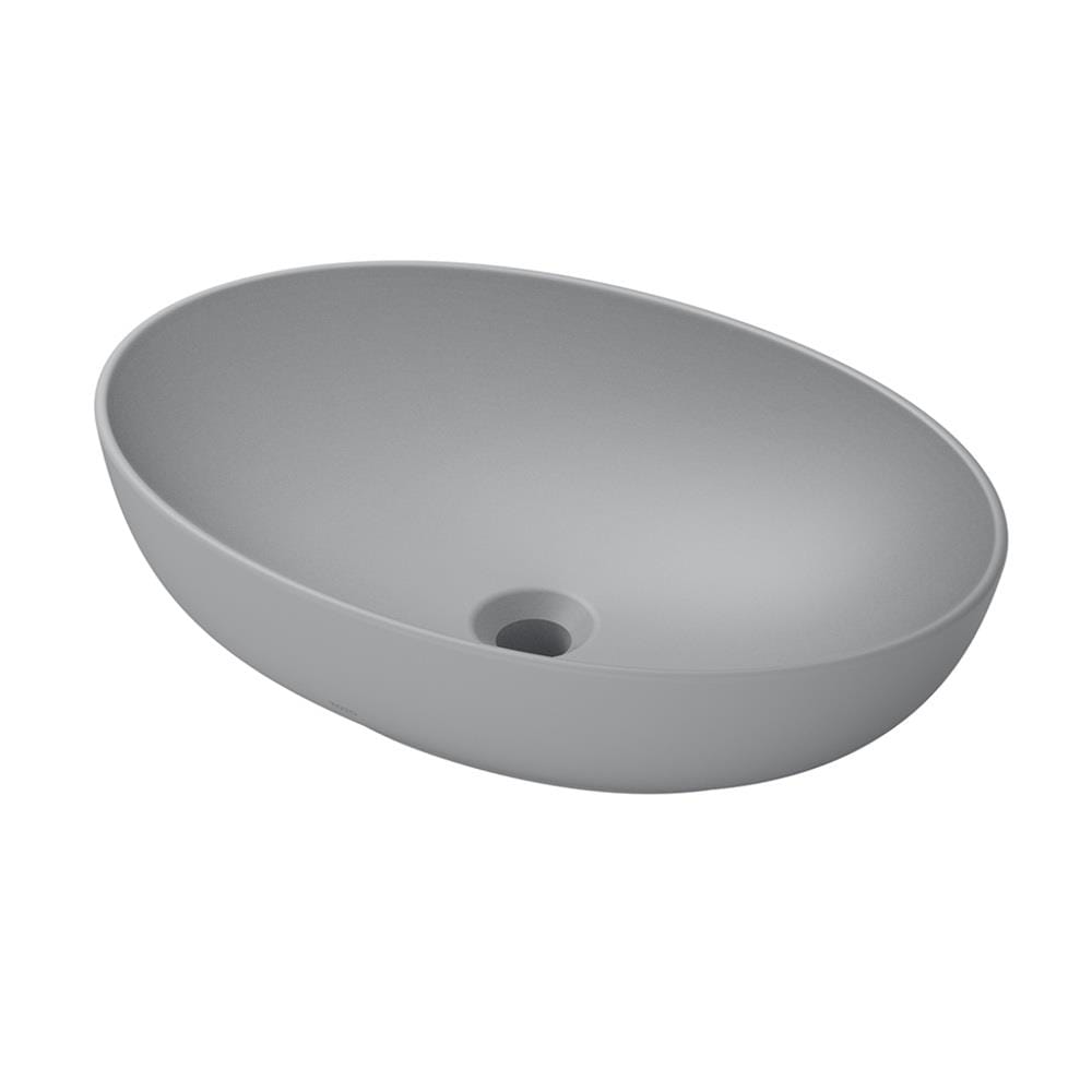 อ่างล้างหน้าวางบนเคาน์เตอร์ TOTO LW1705-MGR สีเทา