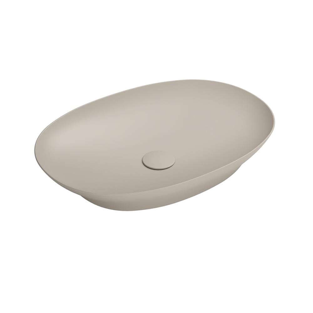 อ่างล้างหน้าวางบนเคาน์เตอร์ TOTO LW4706-MBE สีเบจ