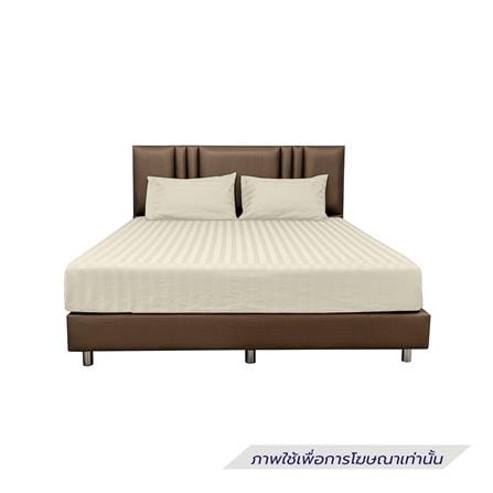 ผ้าปูที่นอน PICASSO COTTON STRIPE 630TC 72x78 นิ้ว สี CREAM_1