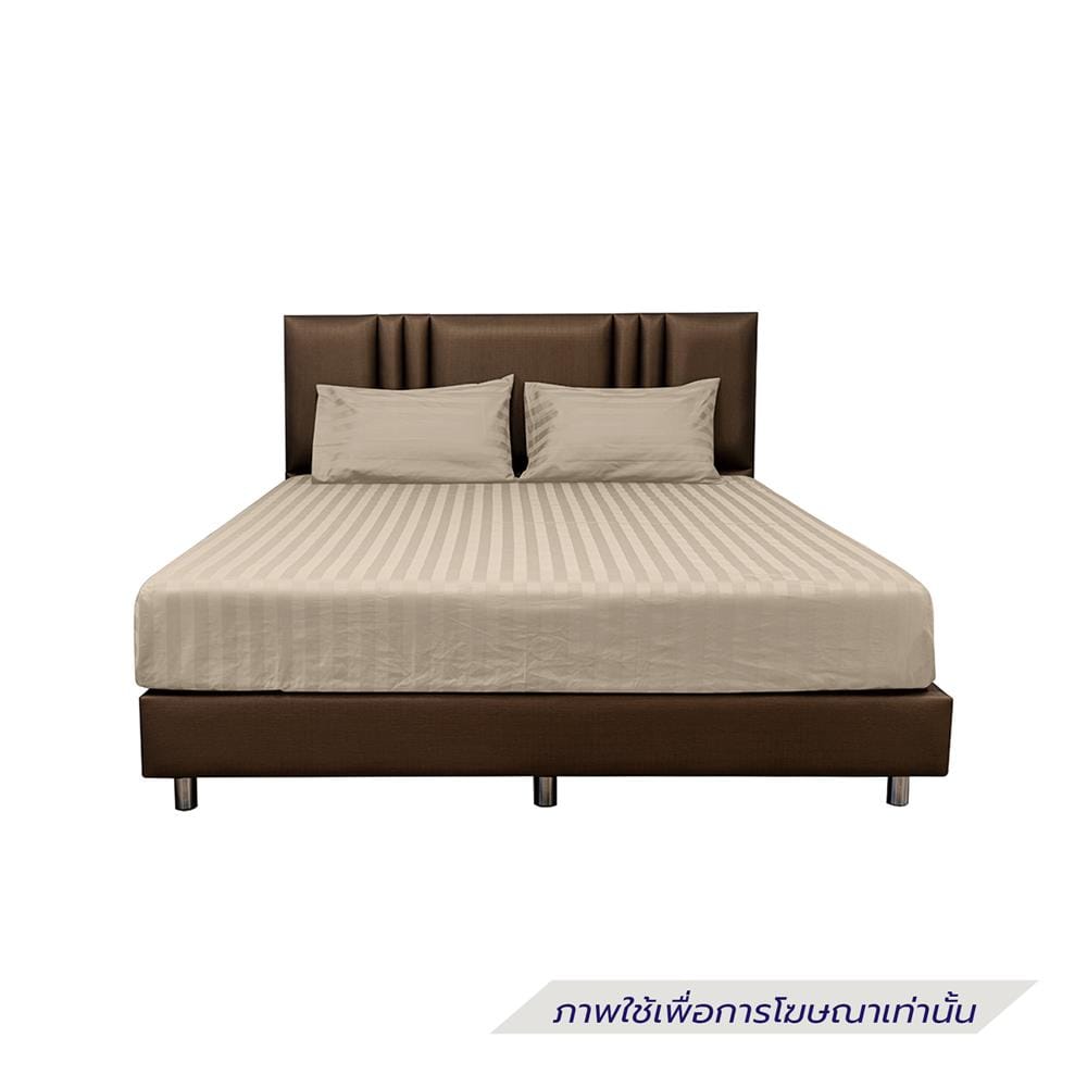 ผ้าปูที่นอน PICASSO COTTON STRIPE 630TC 60x78 นิ้ว สี BROWN