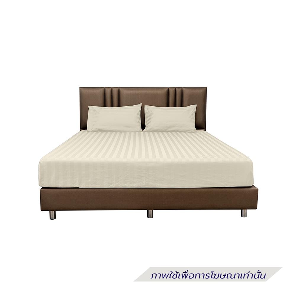 ผ้าปูที่นอน PICASSO COTTON STRIPE 630TC 60x78 นิ้ว สี CREAM