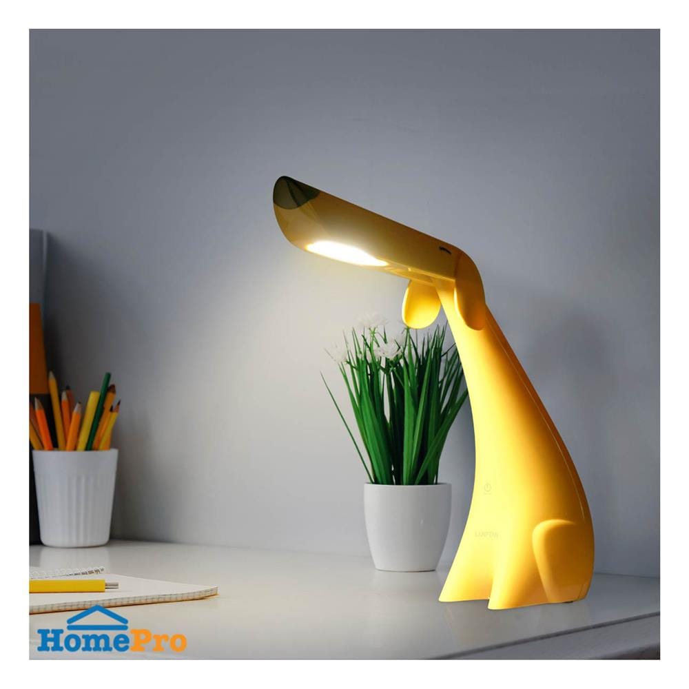 ไฟอ่านหนังสือ LED LAMPTAN PUPPY 8 วัตต์ COOL WHITE สีเหลือง/ดำ