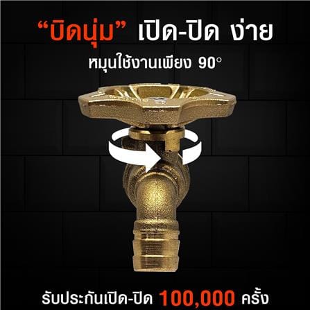 ก๊อกบ้าน ANA 108 1/2 นิ้ว สีทองเหลือง_8
