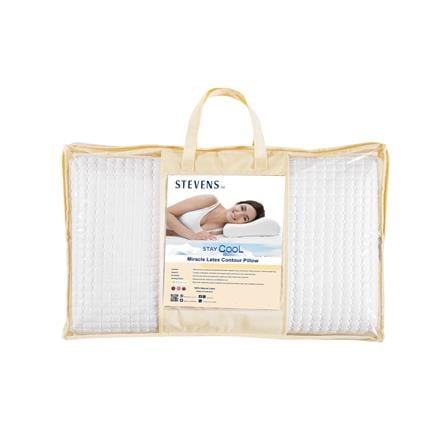 หมอนสุขภาพ ยางพารา STEVENS CONTOUR COOL 36x60x12 ซม. สี WHITE_3