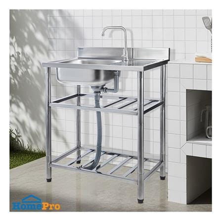 ซิงค์ขาตั้ง 1 หลุม 1 ที่พัก PARNO SN7546 สีเงิน_3