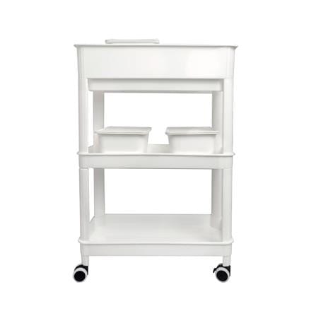 ชั้นพลาสติก 3 ชั้นพร้อมล้อ STACKO GENIE 45x23.5x66.5 ซม. สีขาว_1