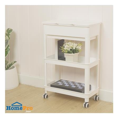ชั้นพลาสติก 3 ชั้นพร้อมล้อ STACKO GENIE 45x23.5x66.5 ซม. สีขาว_3