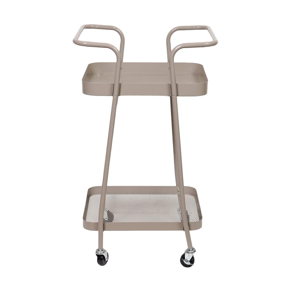 ชั้นวางของ 2 ชั้น มีล้อ STACKO LAMI 40x45x75 ซม. สีวอร์มเกรย์