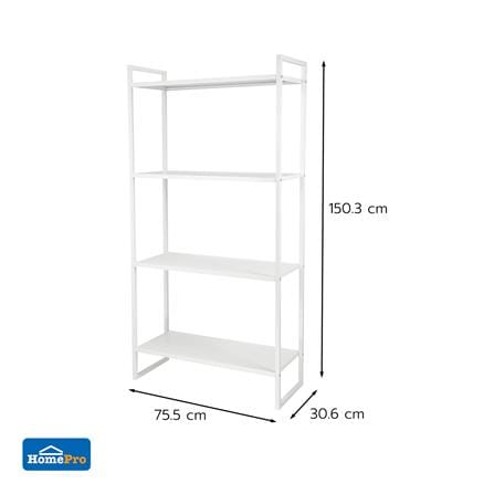 ชั้นวางของ 4 ชั้น STACKO NEAT 75.5x30.6x150.3 ซม. สีขาว_5